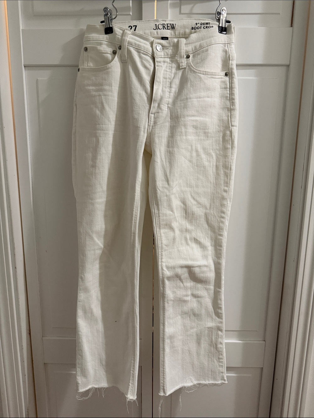 J. Crew Women's Cream Boot-Cut Jeans